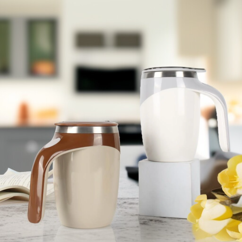 완전 자동 자석 스터링 컵, 전동 우유 커피컵, 스테인리스 게으른 컵