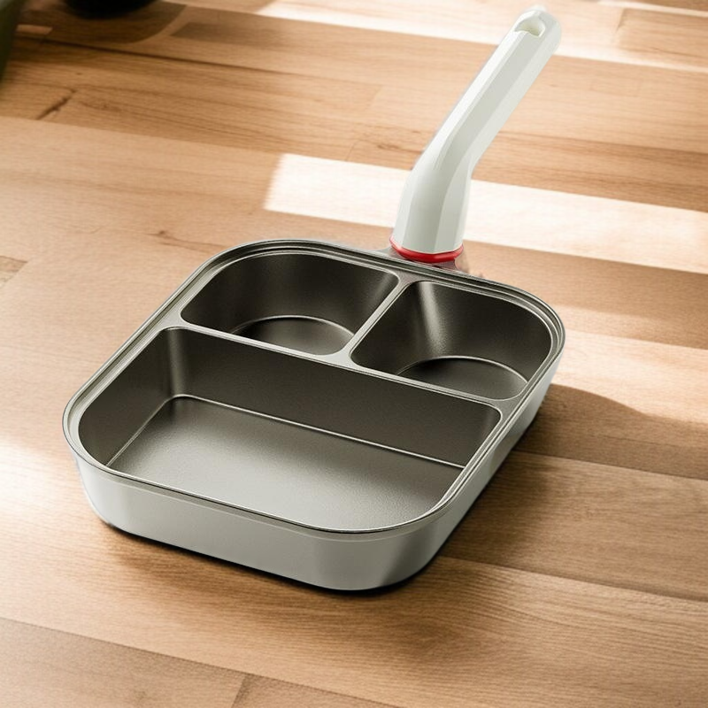 Titanium 3-in-1 Antihaft-Bratpfanne, dick und tief, für Eier und Hamburger