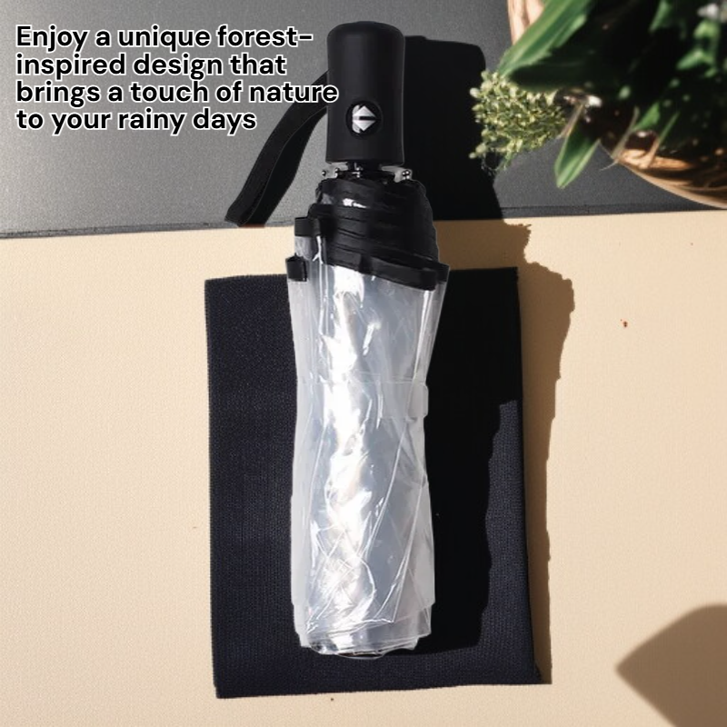 Forest Style Transparent Folding Umbrella 