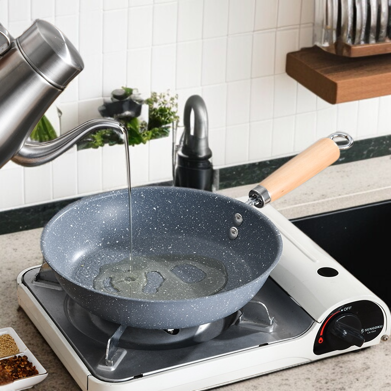 가정용 맥반석 프라이팬 스테이크 계란후라이팬 끈적임없음팬