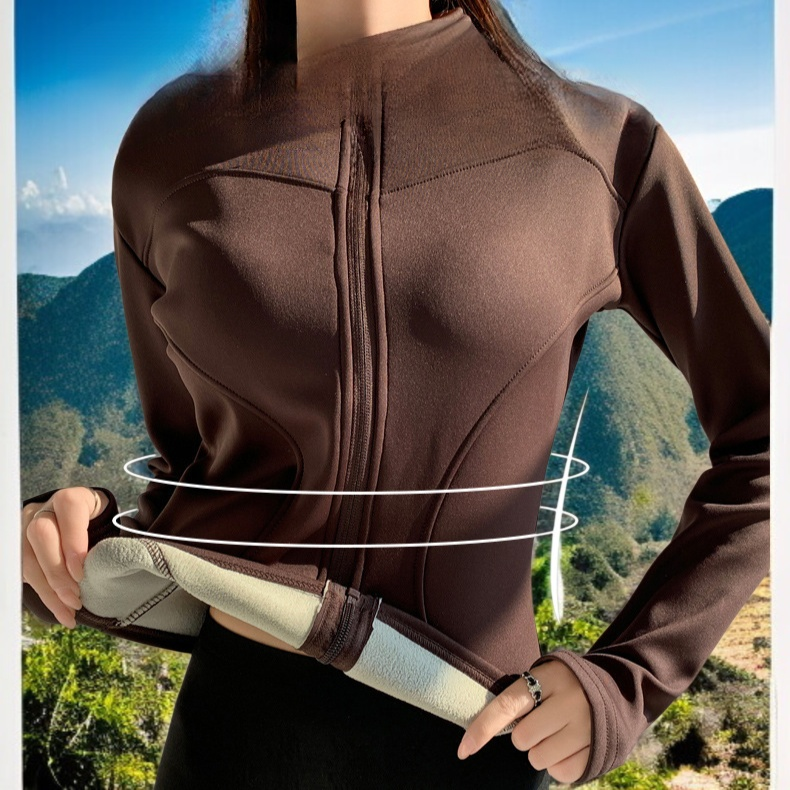 여성 다운 코트 가을 겨울 슬림 상의 긴팔 요가 피트니스 코트 러닝 보온 코트