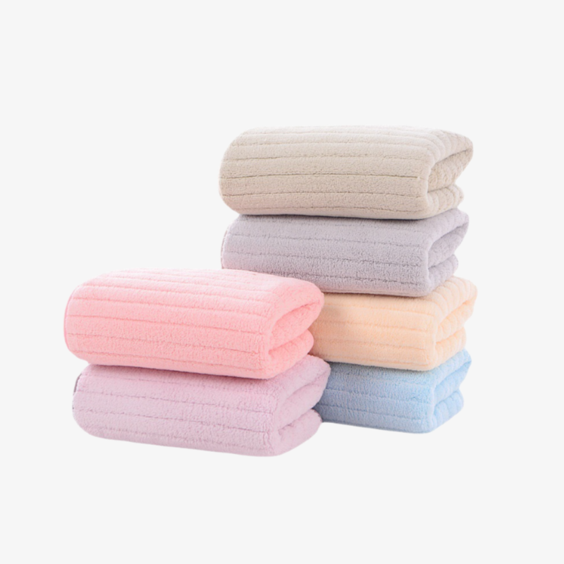 코랄 잔 가느다란 타월