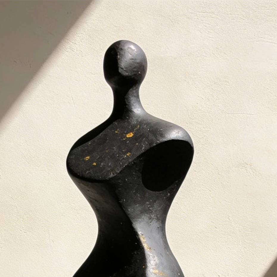 ศิลปะหินแกะสลักตกแต่งบ้าน 2 ชิ้น สไตล์โมเดิร์น