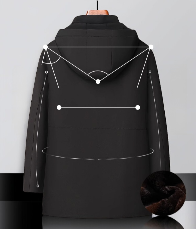 スタイリッシュな冬用コートの着用イメージ