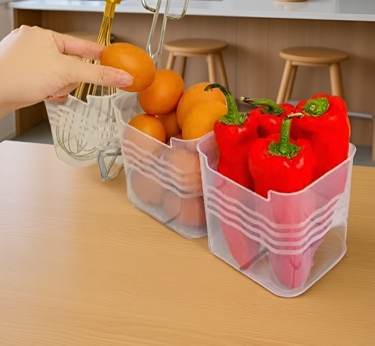 Transparent food grade box for easy access and visibility