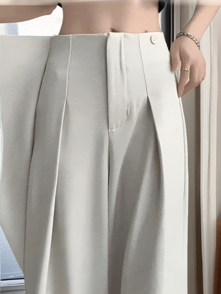 여성 모던 와이드 팬츠 정장 캐주얼 팬츠 패션 와이드 팬츠
