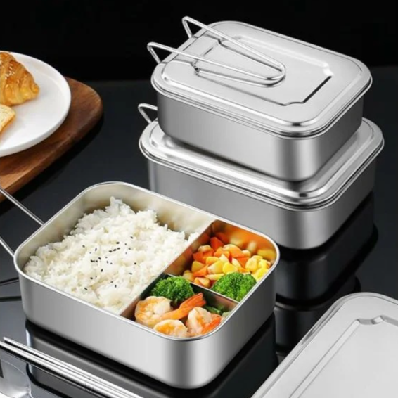 Unterteilte Edelstahl-Lunchbox