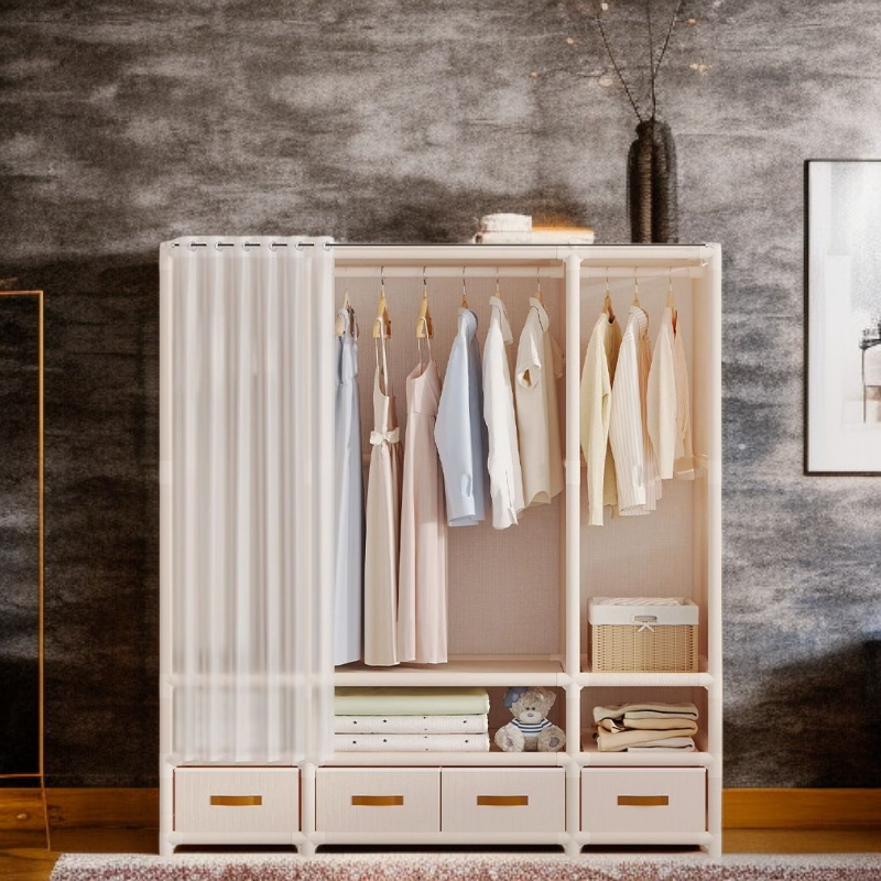 耐久性のある床置きワードローブ