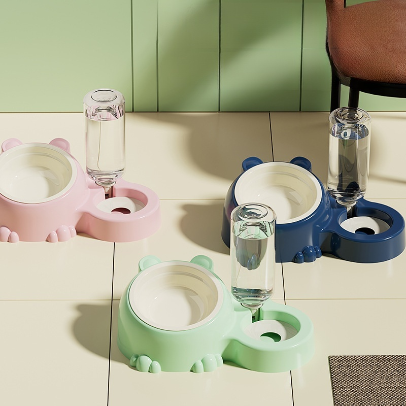 狗碗狗盆貓碗雙碗寵物飲水貓碗泰迪藍貓狗狗食盆貓糧