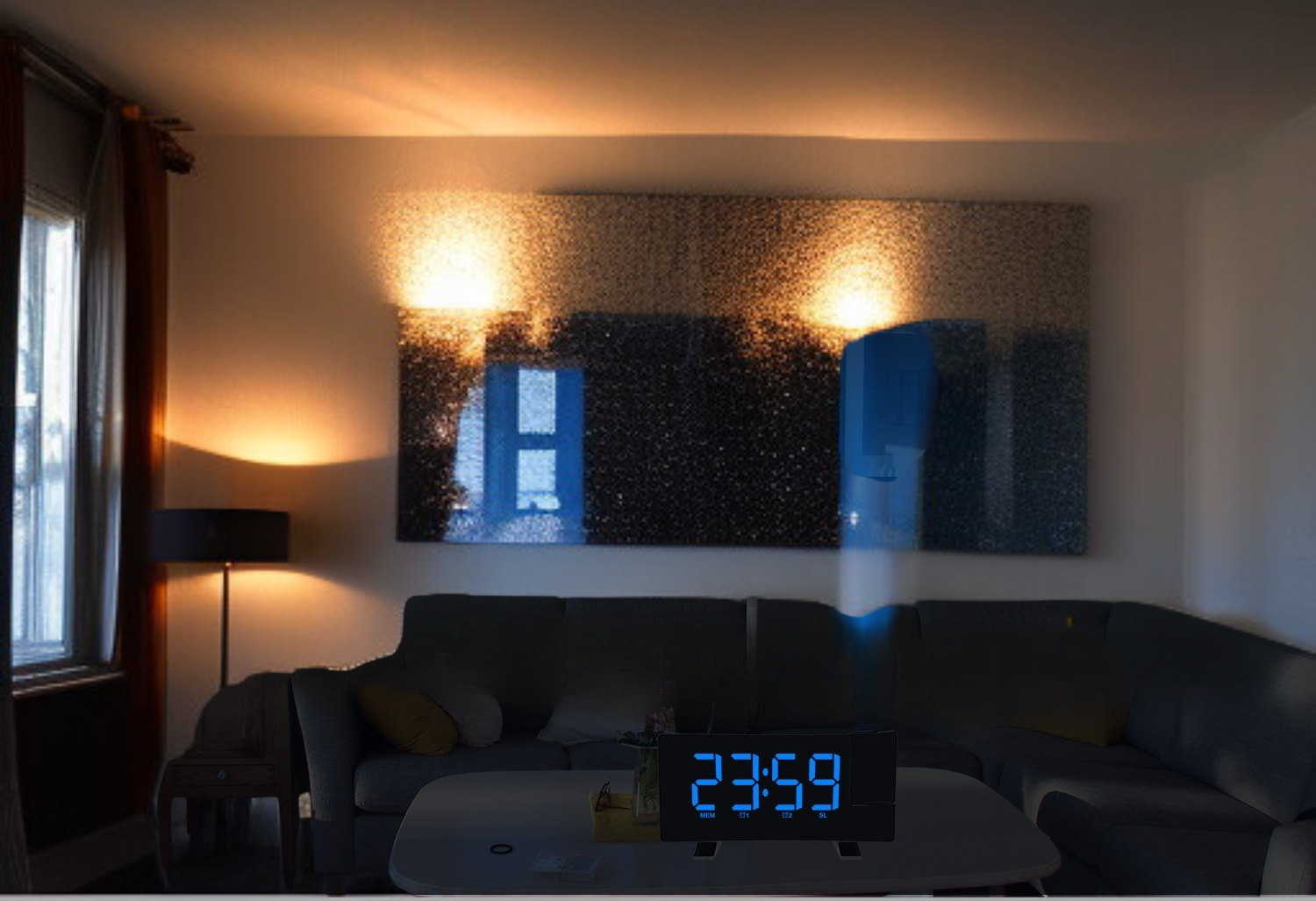 선명한 시간 표시 LED 디지털 시계