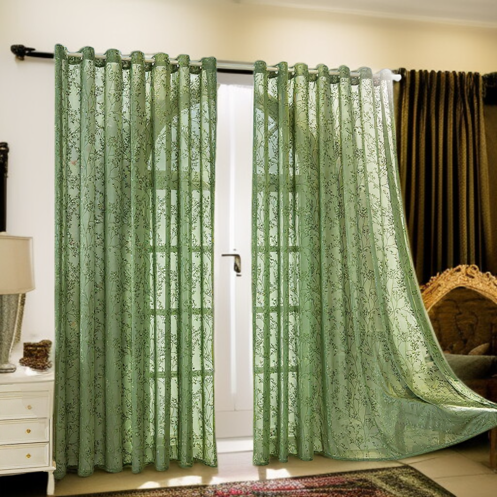 窗簾窗簾現代簡約窗簾窗簾提花鏤空透明窗簾