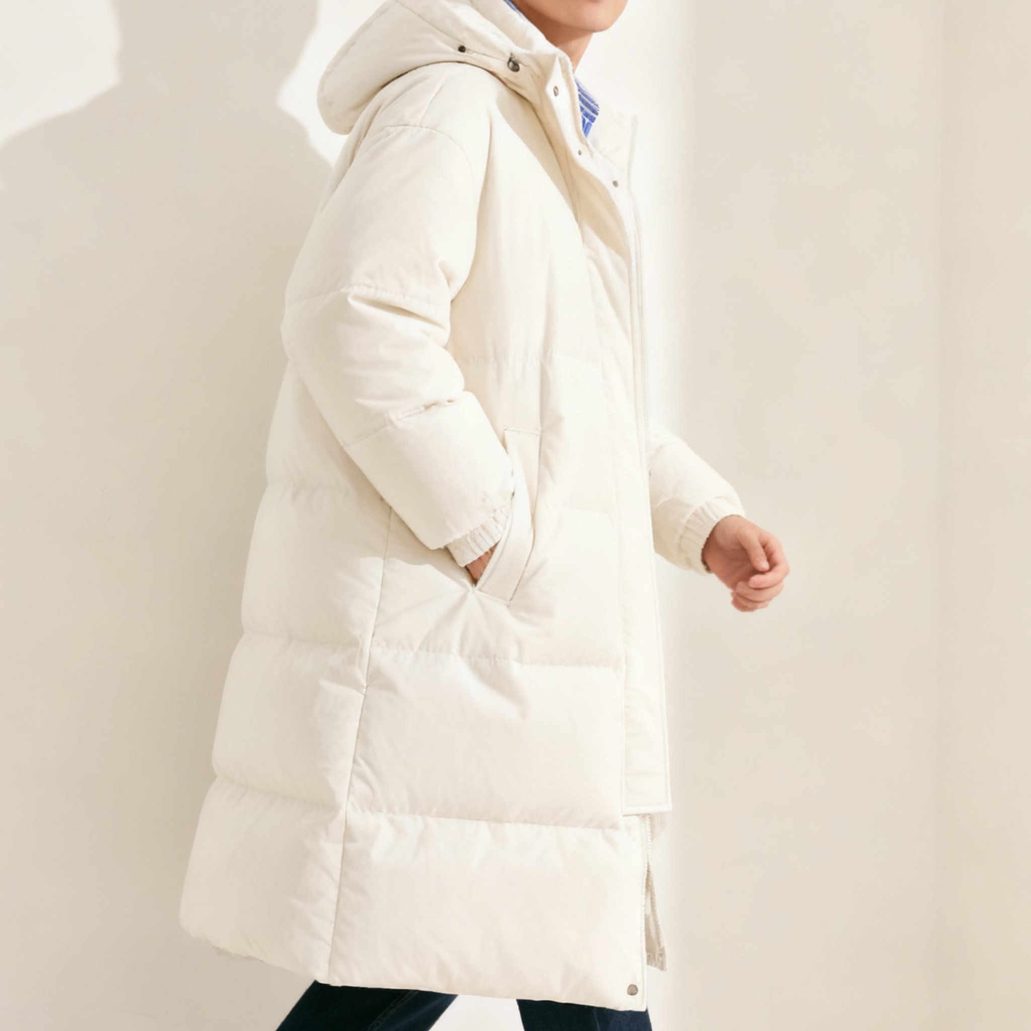 따뜻한 롱 다운 점퍼