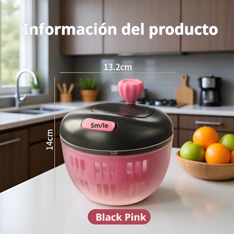 Centrifugadora manual para secar verduras y frutas