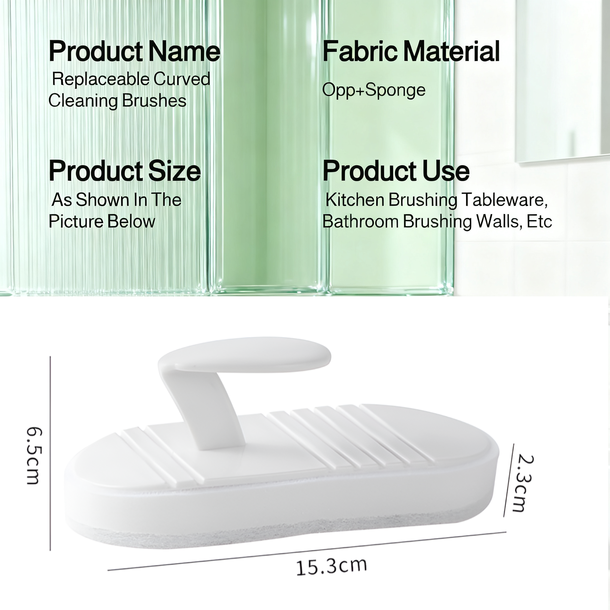 Removing stains from bathroom tiles with brush