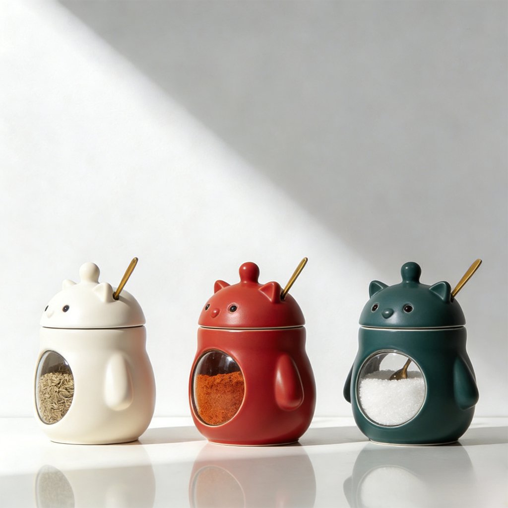 Háromrészes fűszertartó készlet a konyhába