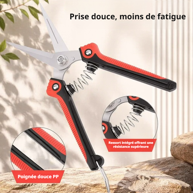 Sécateur de jardinage pour coupe nette