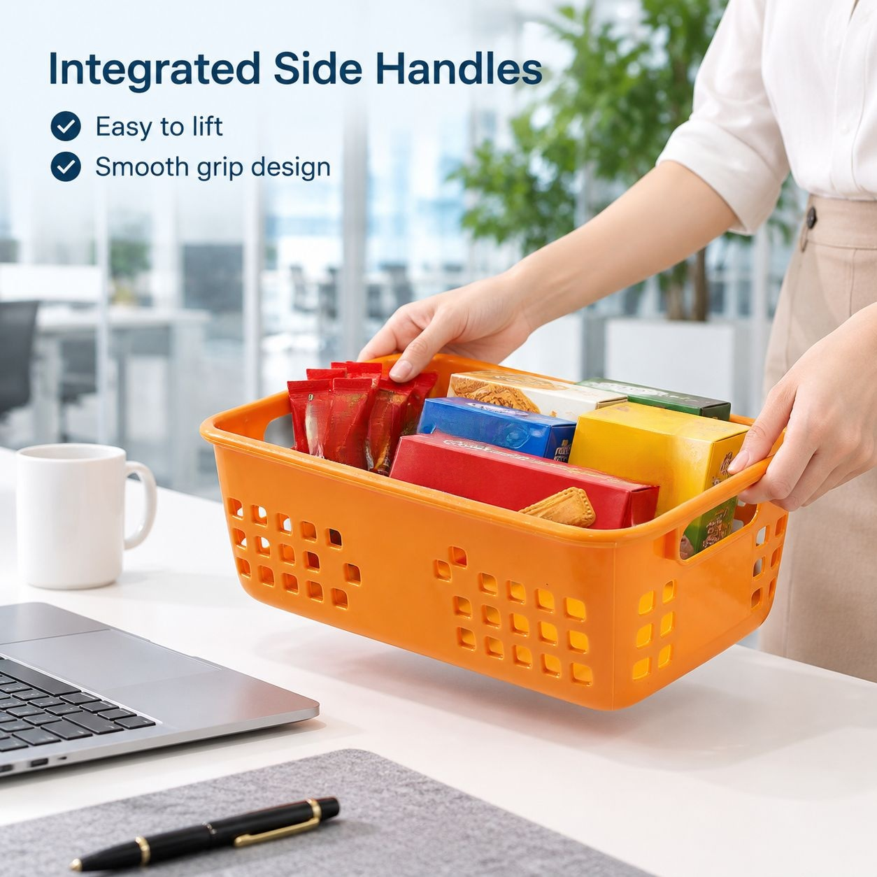 Desktop Snack Storage Basket Organizer