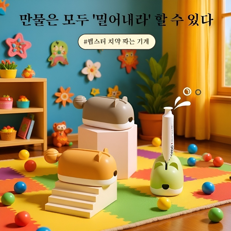 햄스터용 수동 치약 짜는 기계