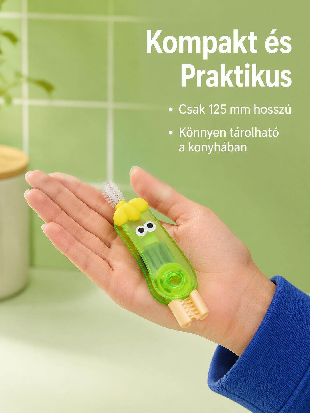 Padlizsán formájú pohárfedél kefe kreatív dizájnnal