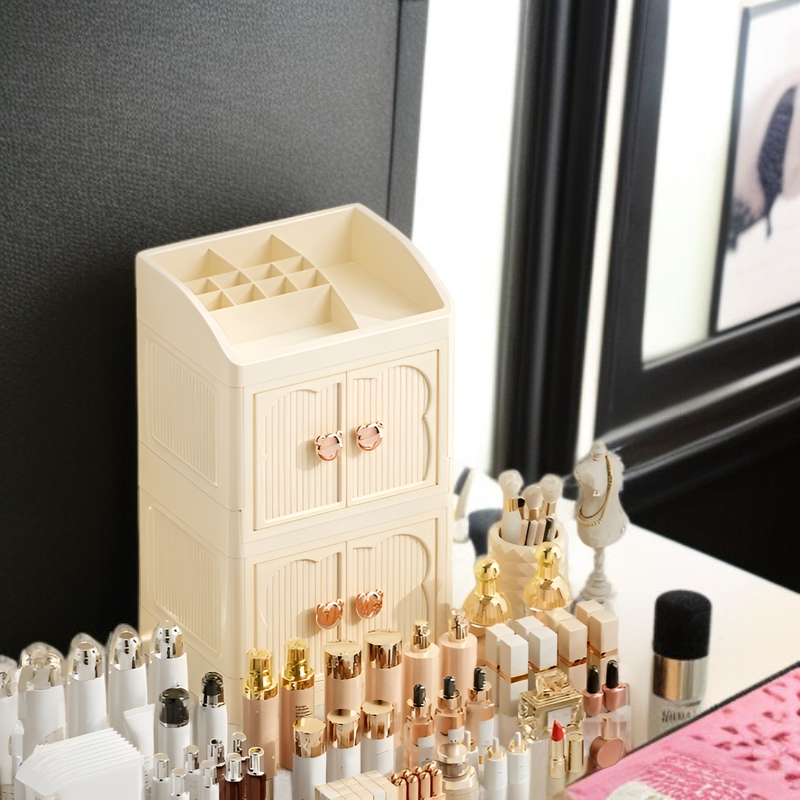 Caja organizadora multifuncional de cosméticos para escritorio