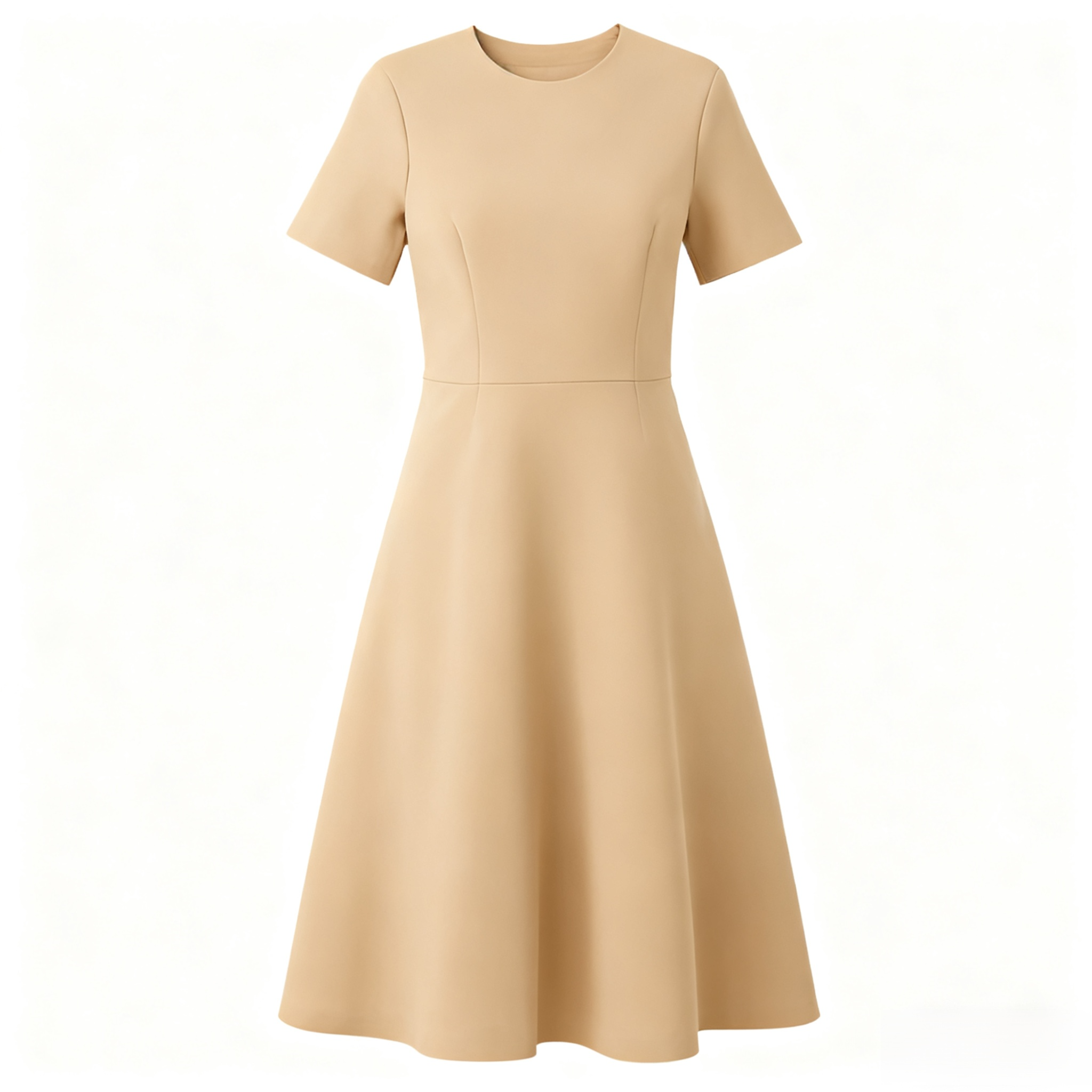 Elegantes beiges Damenkleid