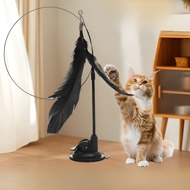 Suction Base Cat Toy Wand