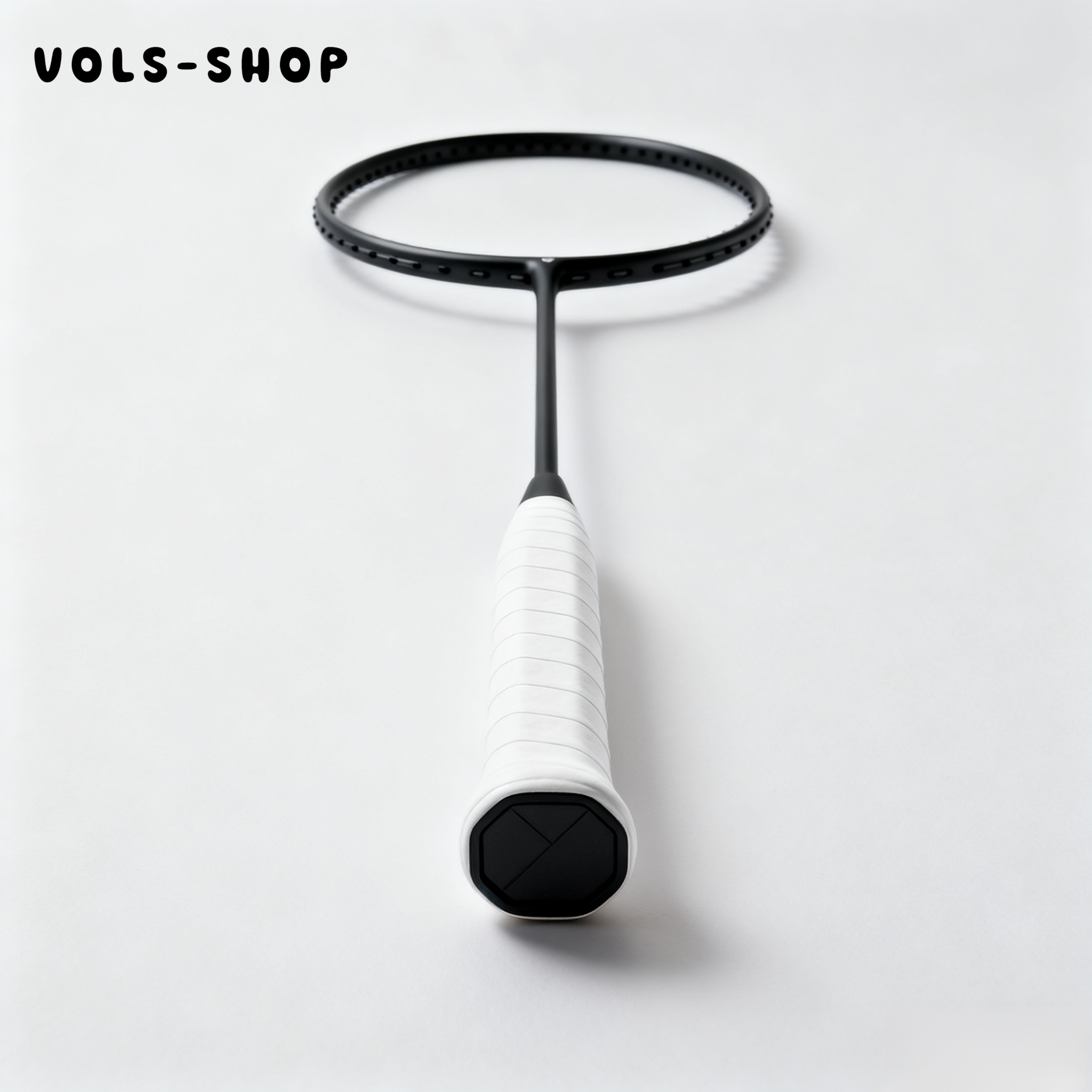 Detail badmintonové rakety pro lepší úchop