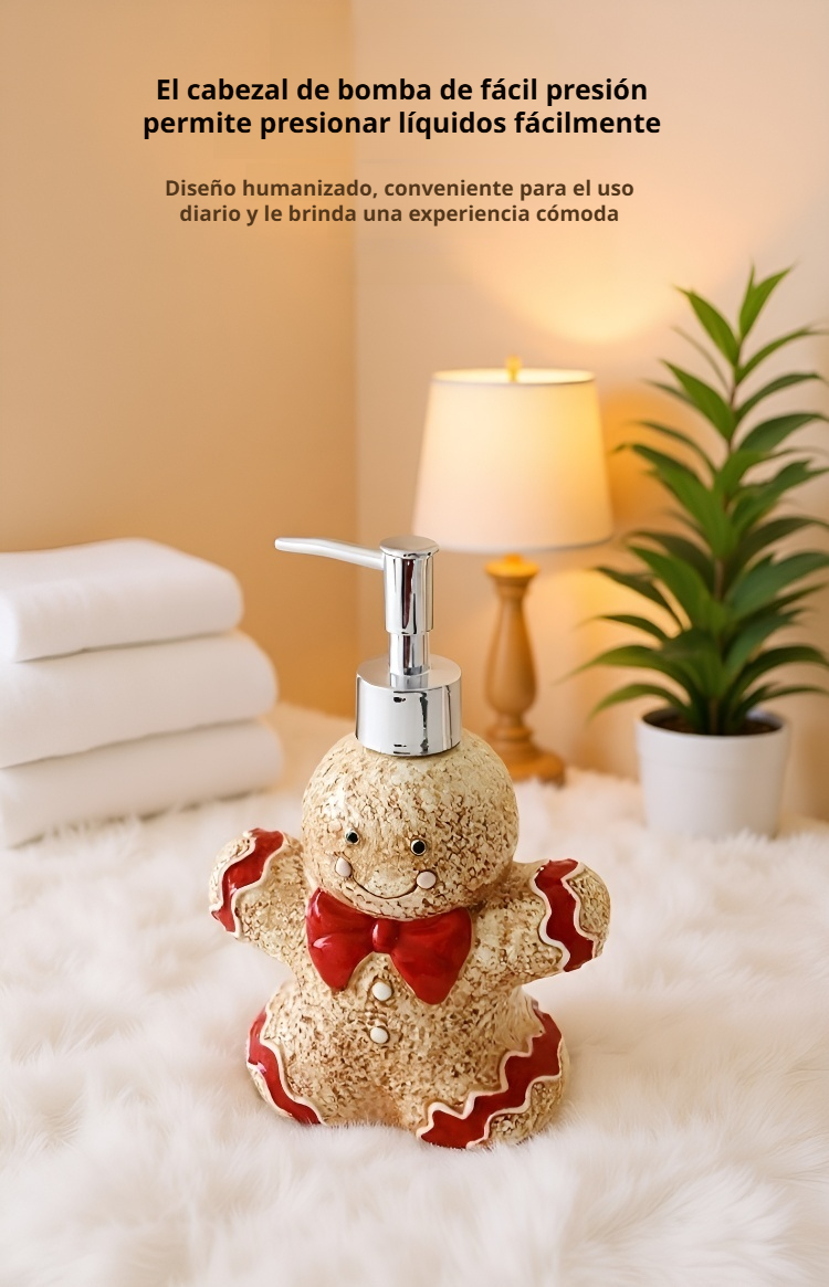 Decoración navideña para baño: botella de cerámica