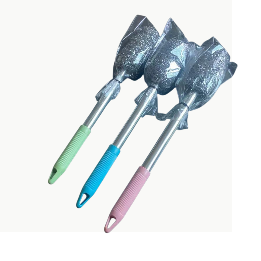 長柄ステンレス鍋洗いブラシ