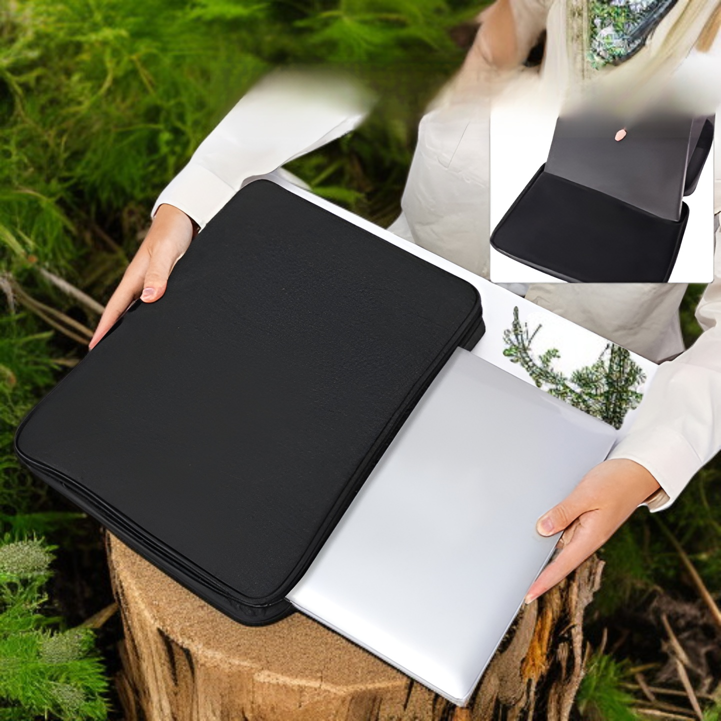 Funda de privacidad y sombra para laptop, portátil y plegable, ideal para exteriores