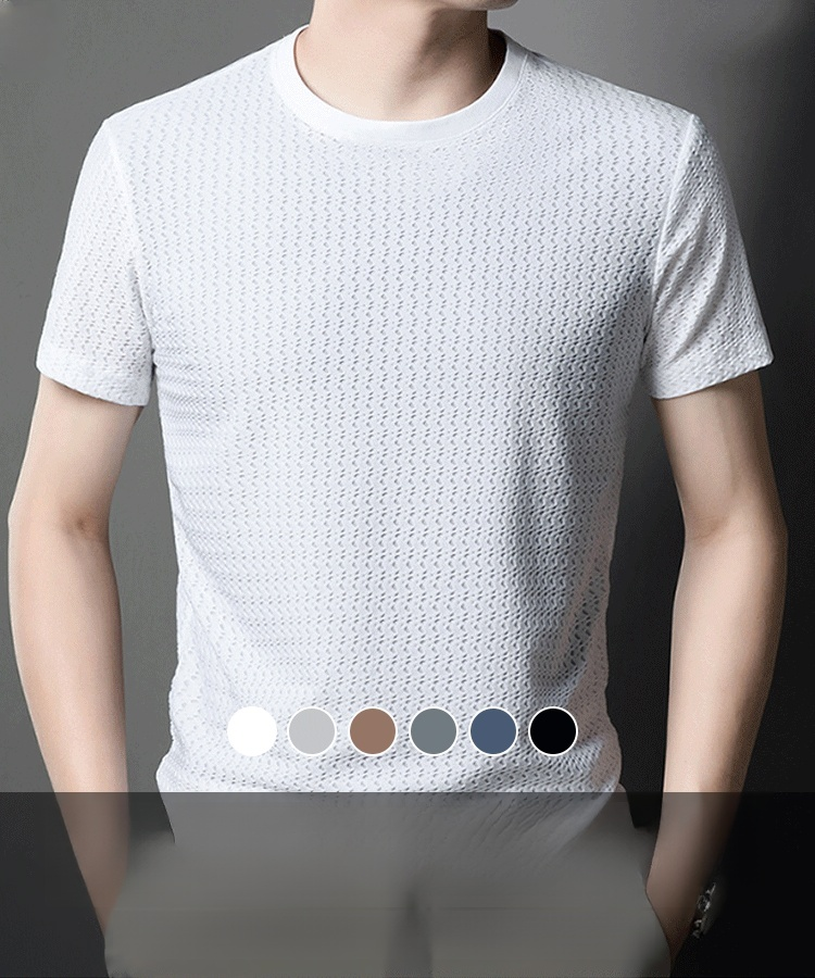 냉감 라운드 넥 반팔 티셔츠