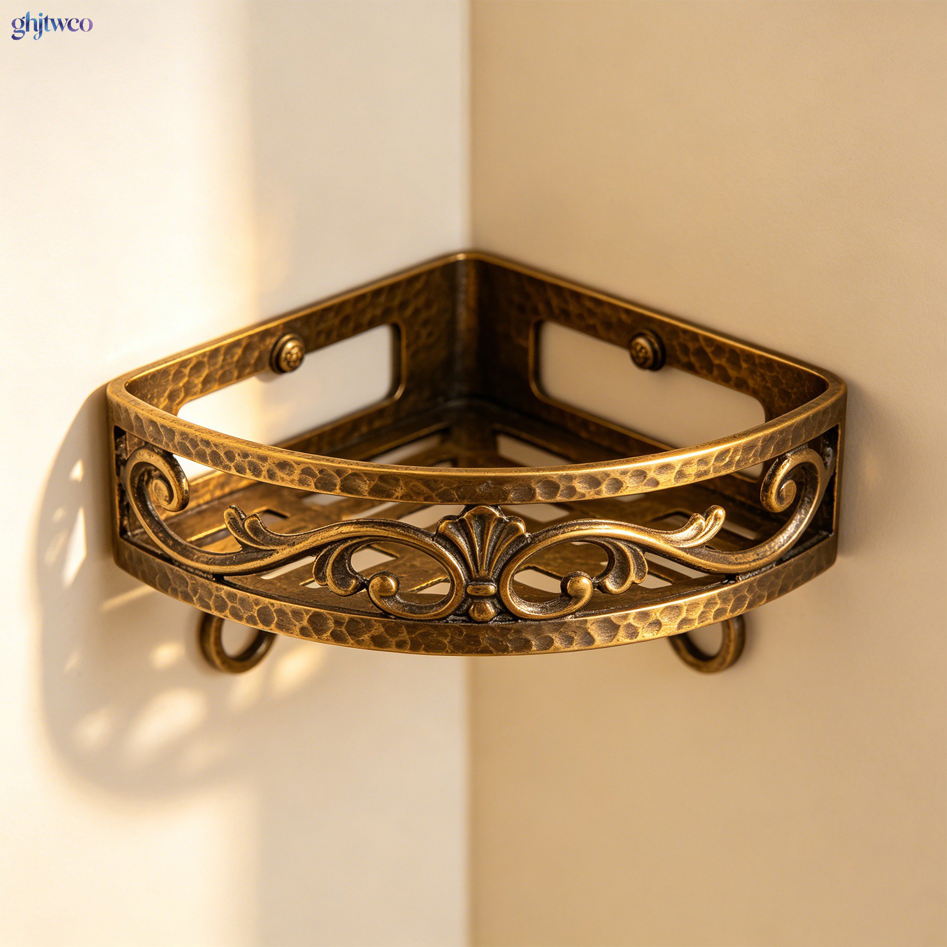 Cast Bronze Bathroom Corner Shelves (Set of 4)