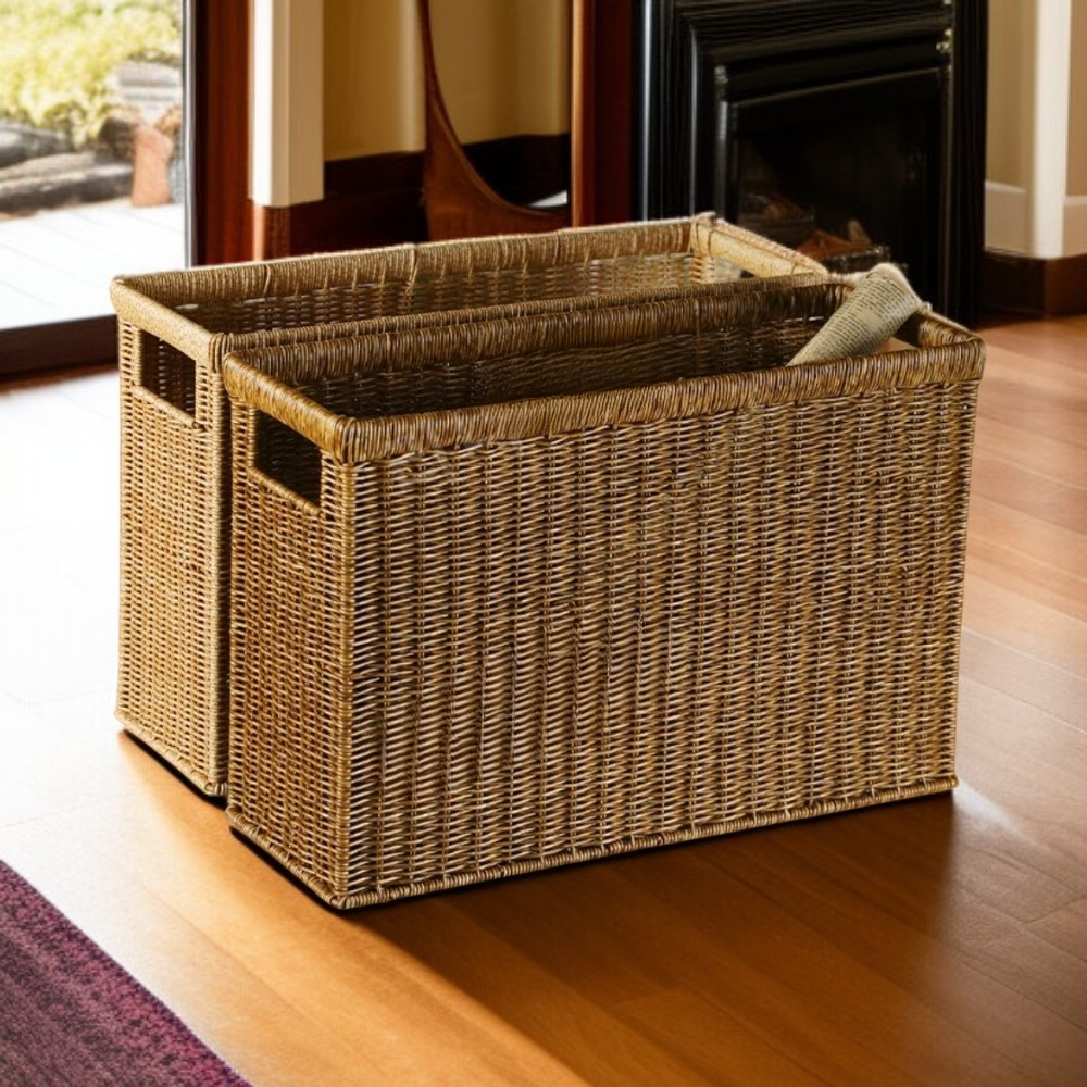 모조 라탄 세탁 바구니