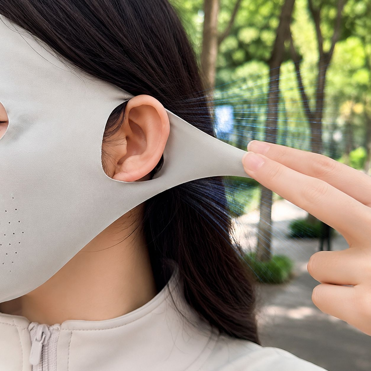 軽量で快適なアイスシルクフェイスマスク