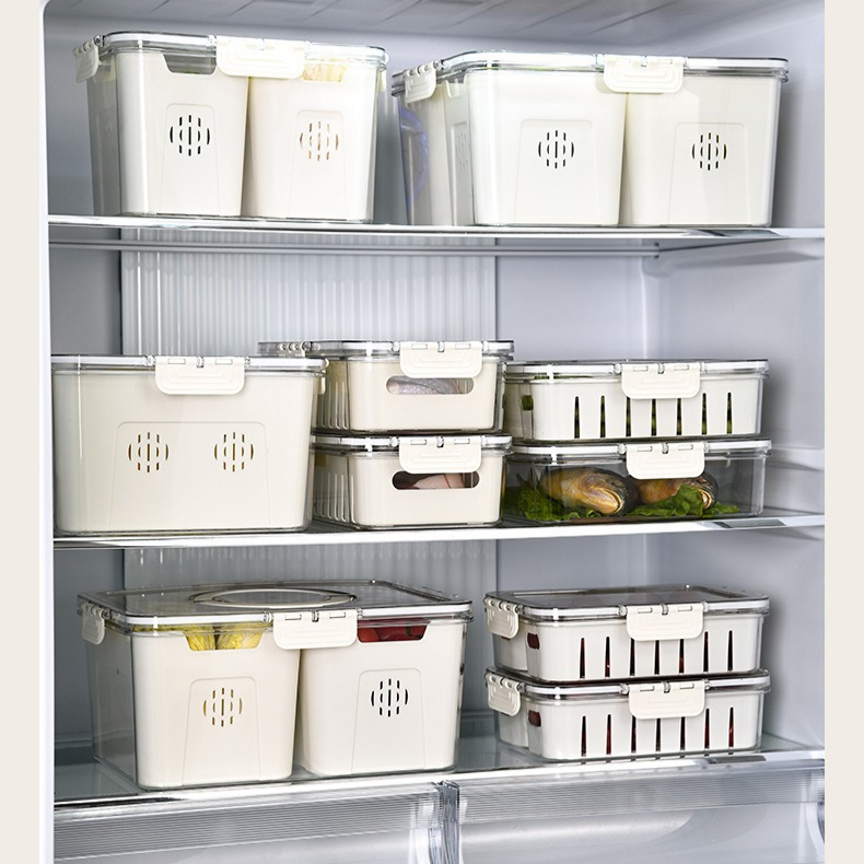 八分割密封冷蔵庫収納ボックス