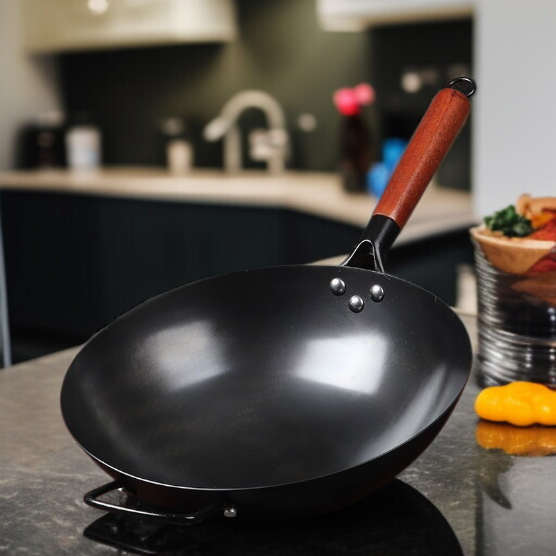 가정용 녹방지 둥근바닥 논스틱냄비 2세대 질화숙철볶음냄비 건강냄비