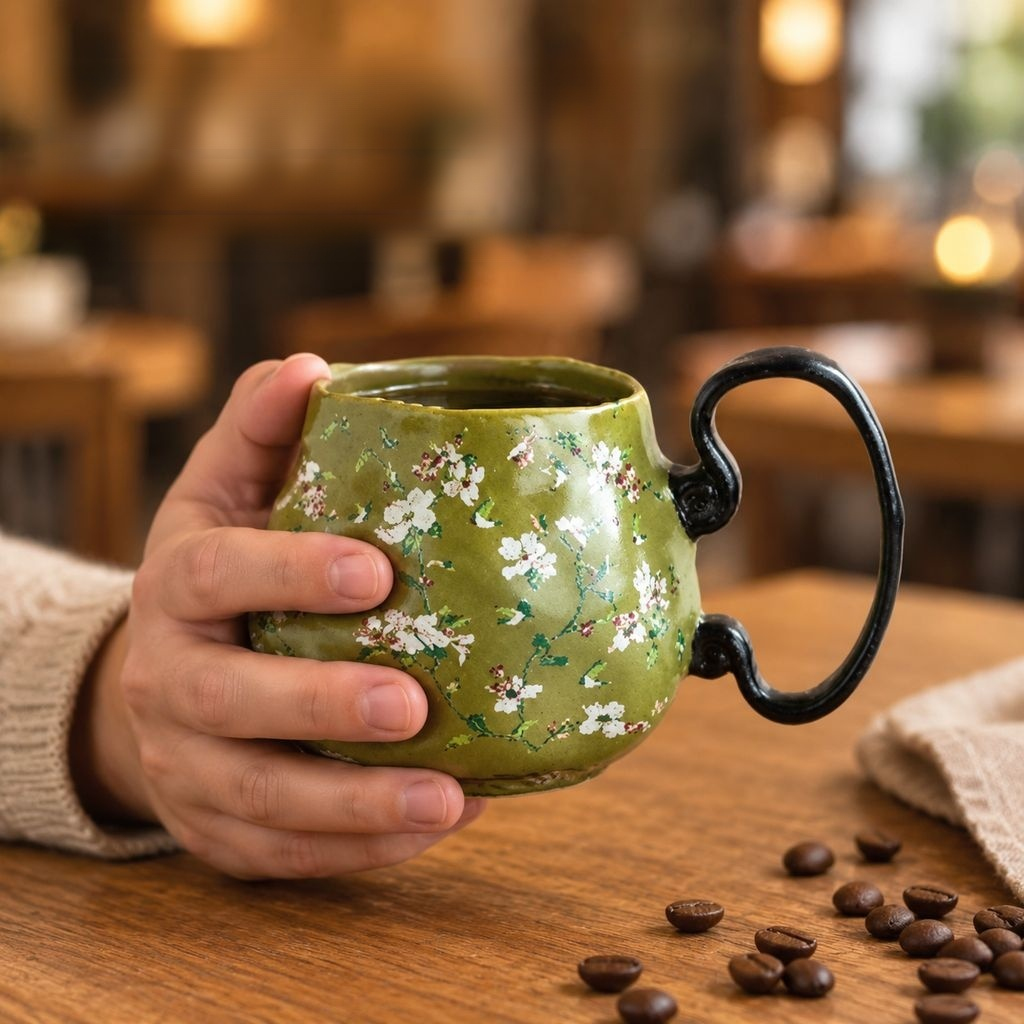 Vintage Handmade Ceramic Mug