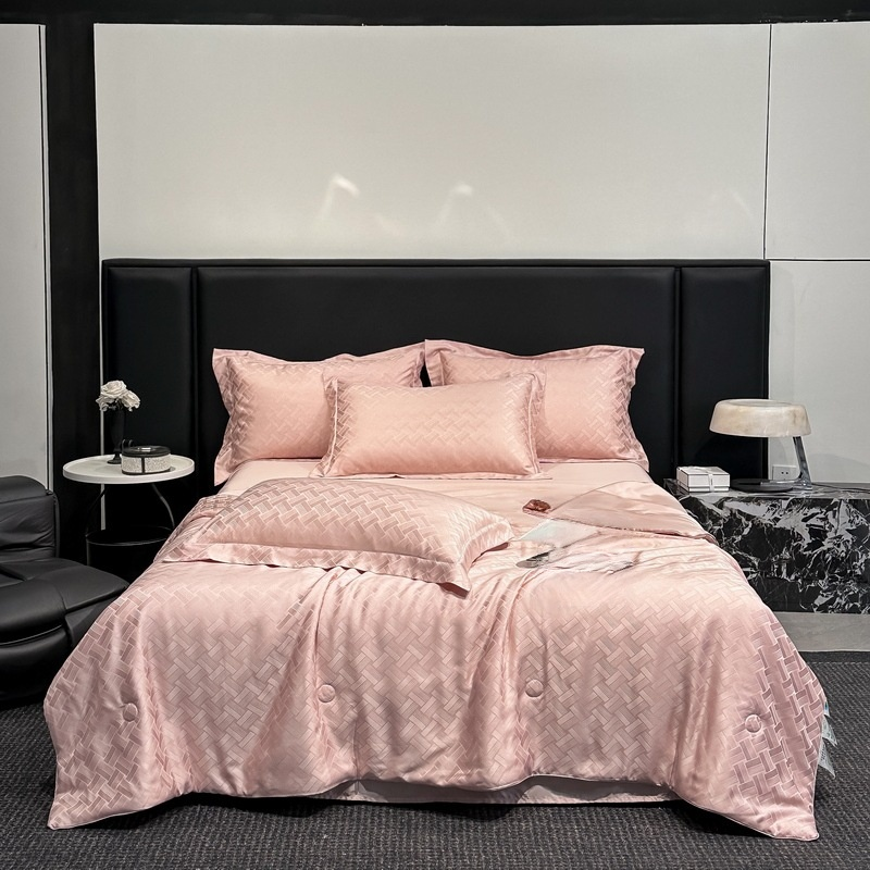 ผ้าห่มฤดูร้อนใยไลโอเซลลายแจ็คการ์ด ผิวสัมผัสนุ่มลื่น ใช้กับแอร์ได้ ซักเครื่องได้