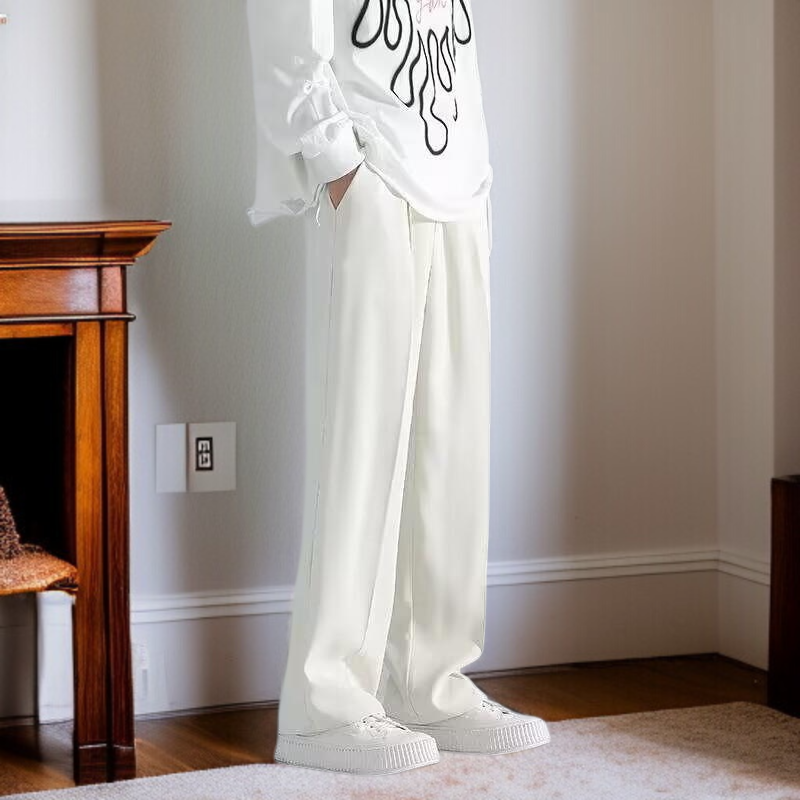 툭툭 캐주얼 정장바지 남성 일자핏 박시 트렌드 스트릿폭풍 남성 정장 바지 봄 패션