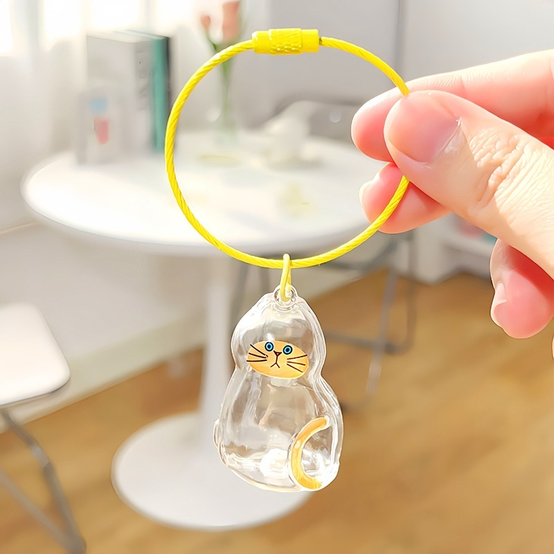 Porte-clés bouteille transparente de conservation de poils, souvenir pour animaux