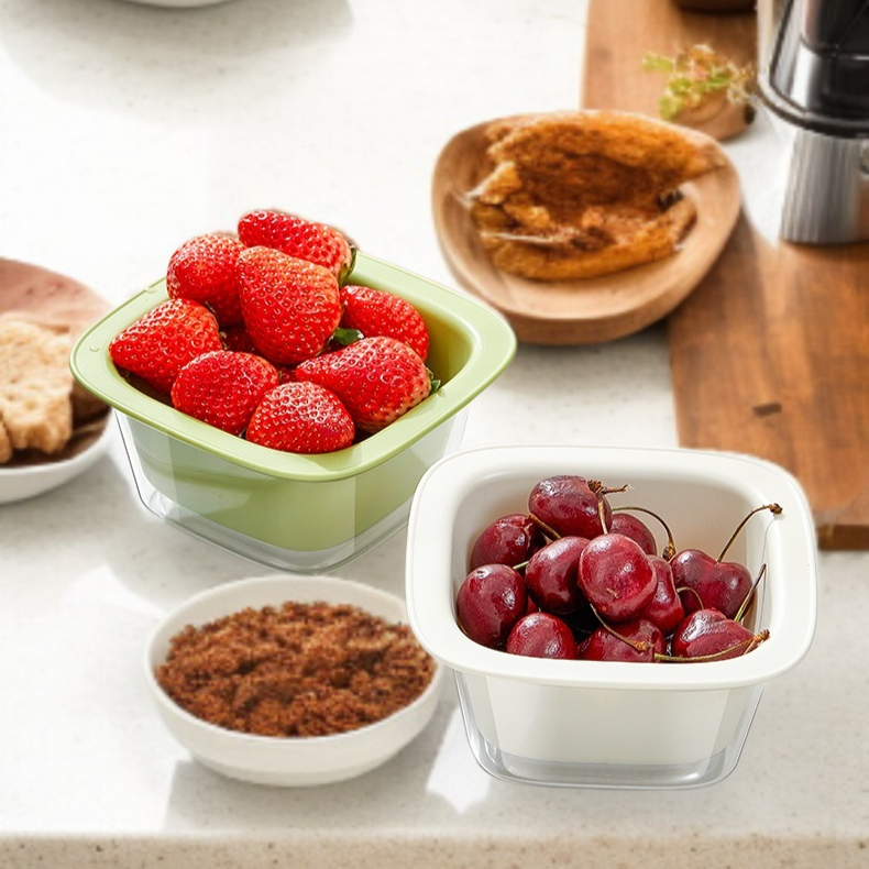 가정용 이중 물빠짐 바구니 두꺼운 야채 접시 다용도 토핑 접시 과일 접시 물빠짐 바구니 두꺼운 야채 접시