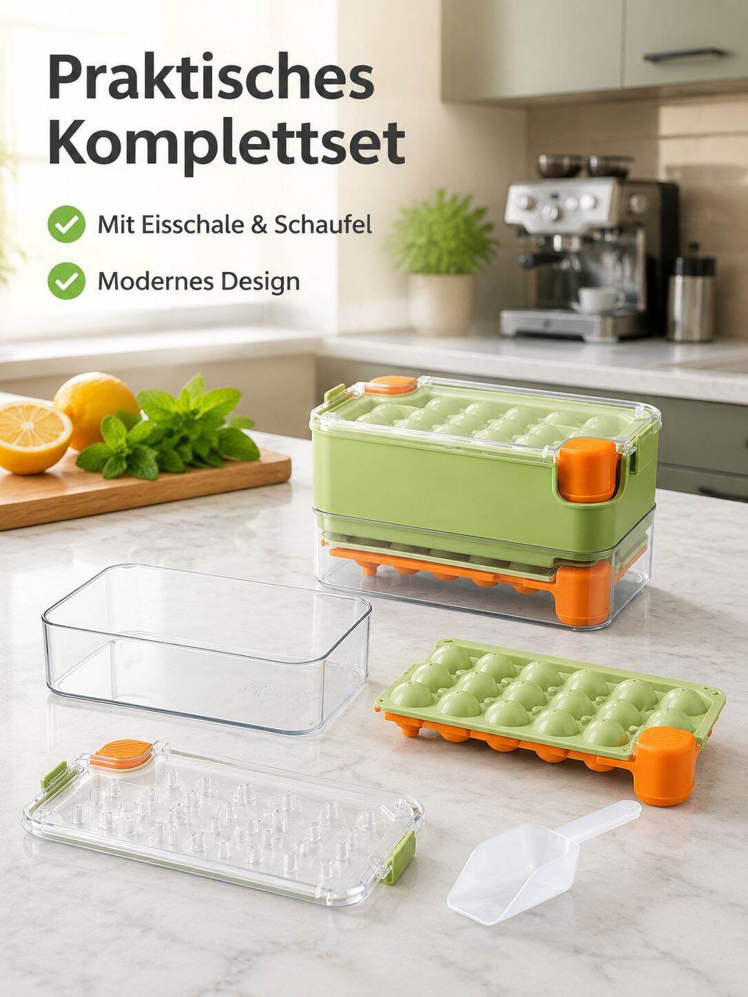 Gefrorene Eiswürfelform