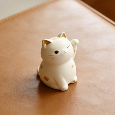 縁起の良い招き猫オブジェ