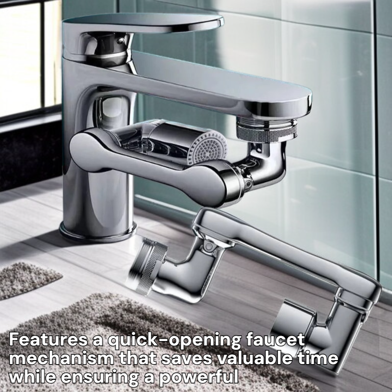 Home Upgrade Mechanical Arm Washbasin Tool with Quick-Opening Faucet