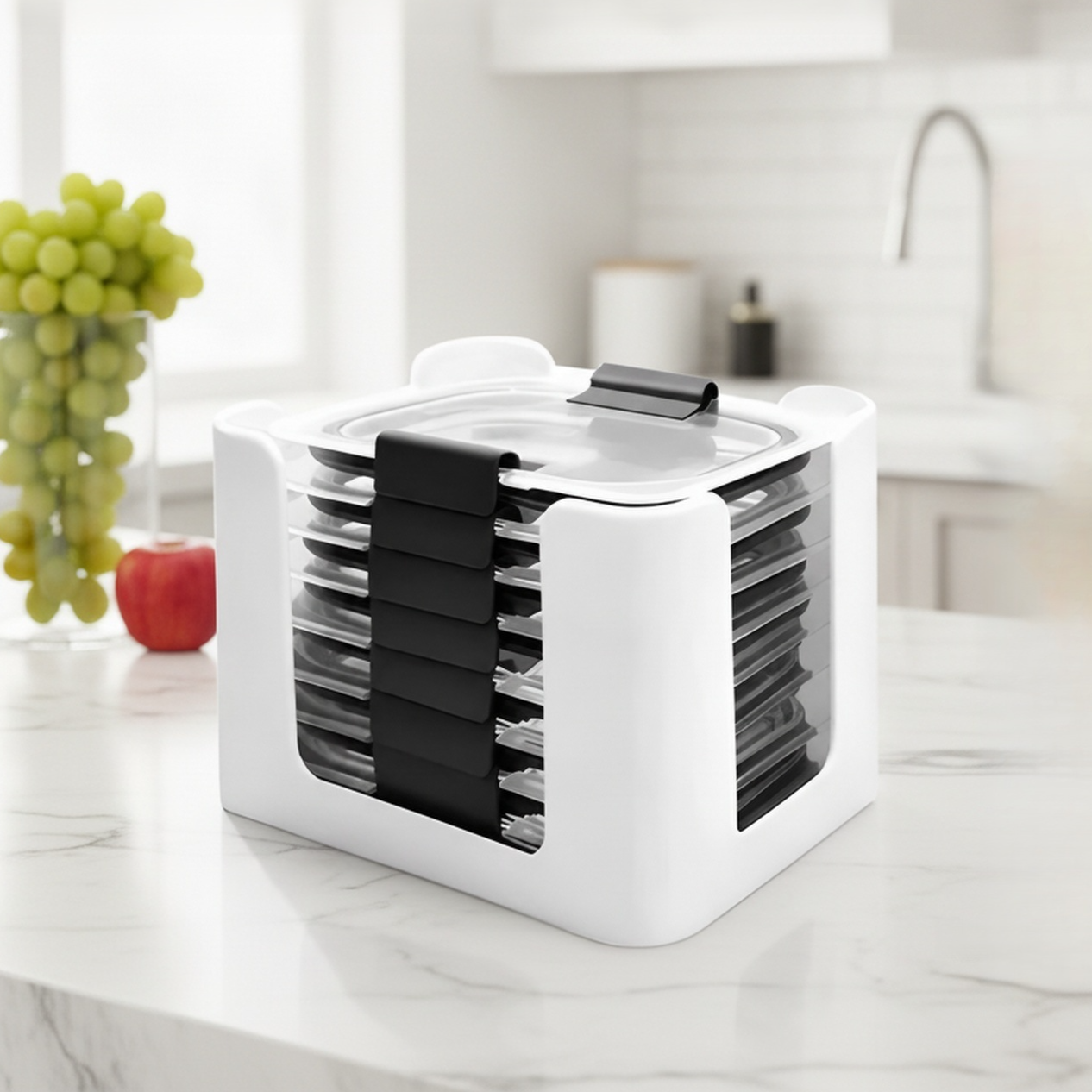 Food Container Lid Organizer Rack