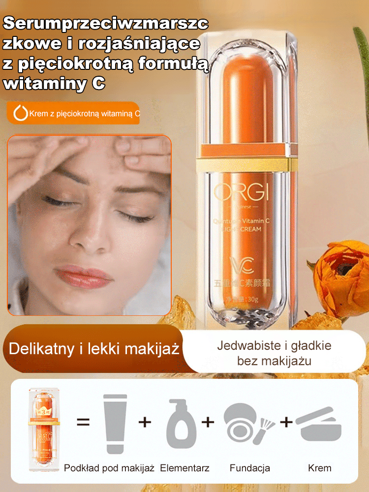 Serum przeciwzmarszczkowe i rozjaśniające z pięciokrotną formułą witaminy C