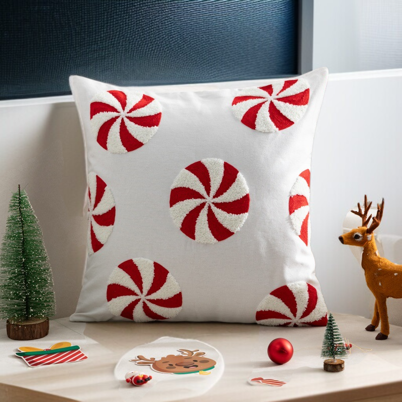 Funda de cojín de lujo para fiestas Decoración temática de Navidad