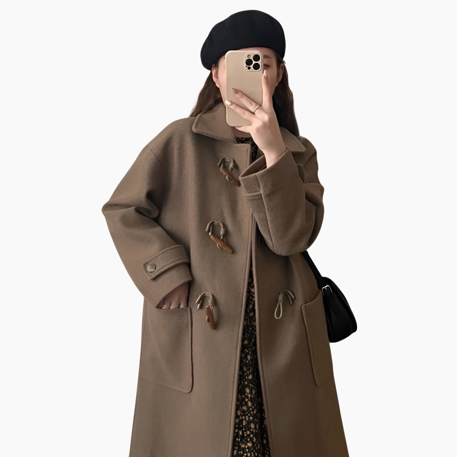 2025年秋冬新作 レディース ダッフルコート 日本風 厚手ウール 中長款