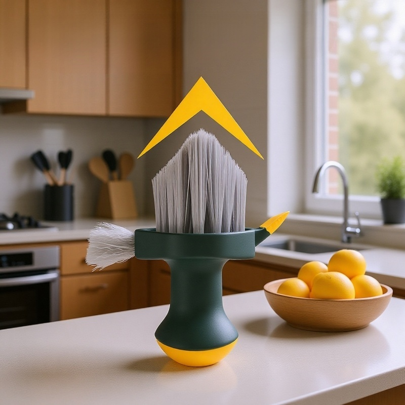Durable and hygienic bathroom cleaning brush