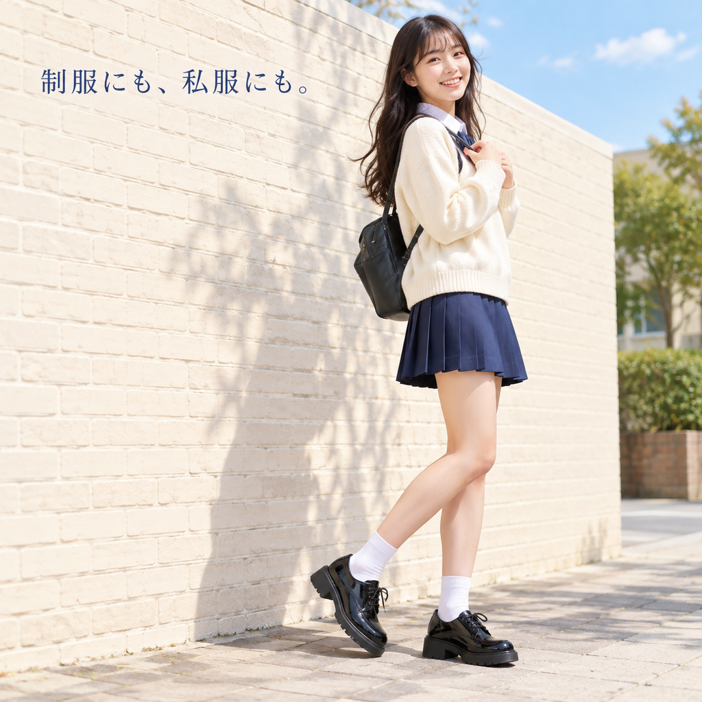 春秋新作 女性用厚底ソフトローファー